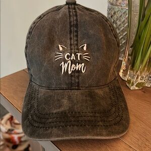 Cat Mom Black Cap